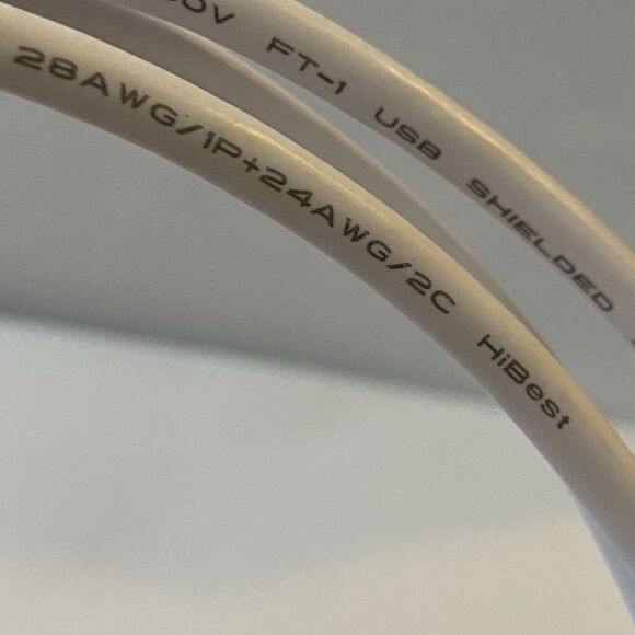 AWM USB Shielded High Speed Cable 2.0 Male Type A to Male Type B White - Picture 10 of 11